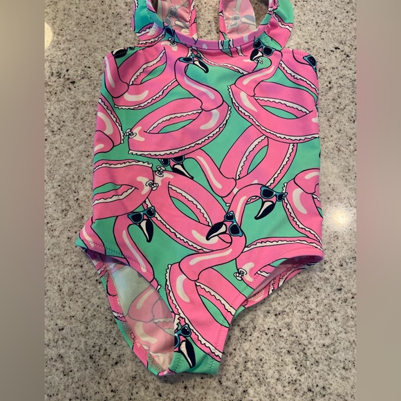 Osh Kosh Flamingo Swimsuit 4T - Picture 2 of 8